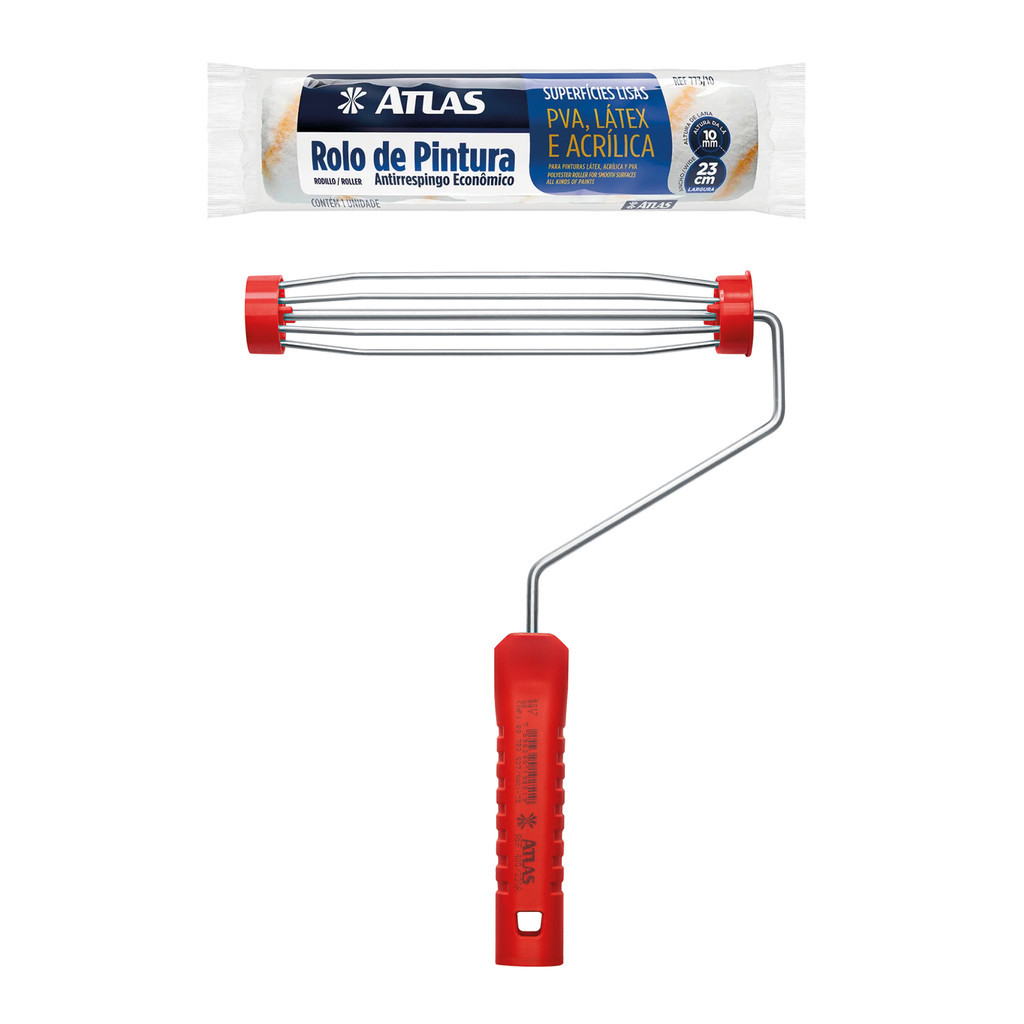 Kit Cabo Garfo Suporte Gaiola Aço + Rolo Anti Respingo 23CM ATLAS em Oferta na Shopee