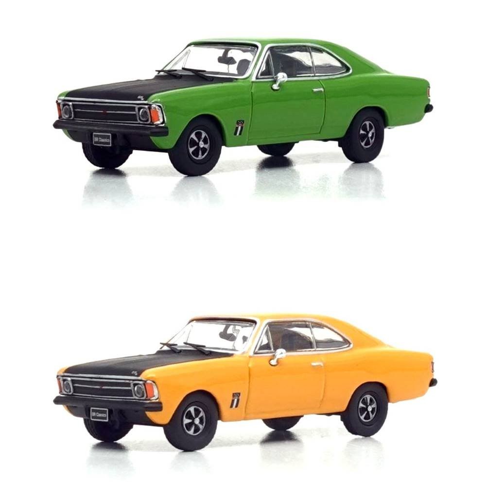 Miniatura Box Set c/ 2 Chevrolet Opala SS Amarelo/Verde 1:64