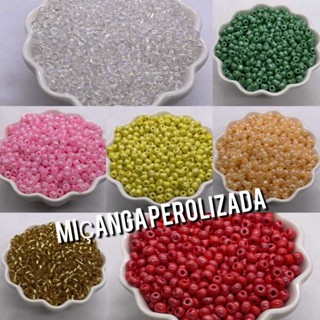 Pacote Miçanga Tipo Jablonex Perolizado 450g - Aproximadamente 4,500 Peças em Oferta na Shopee