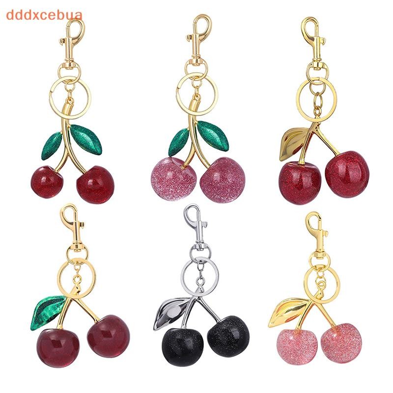[dddxcebua] Moda 3D Cristal Vermelho Cereja Chaveiro Verão Frutas Cerejas Pingente Para Bolsa Feminina Acessórios Presen em Oferta na Shopee