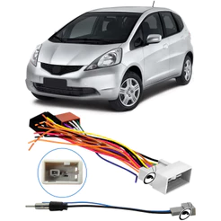 Chicote de Ligação + Chicote Adaptador de Antena Fit 2009 à 2014