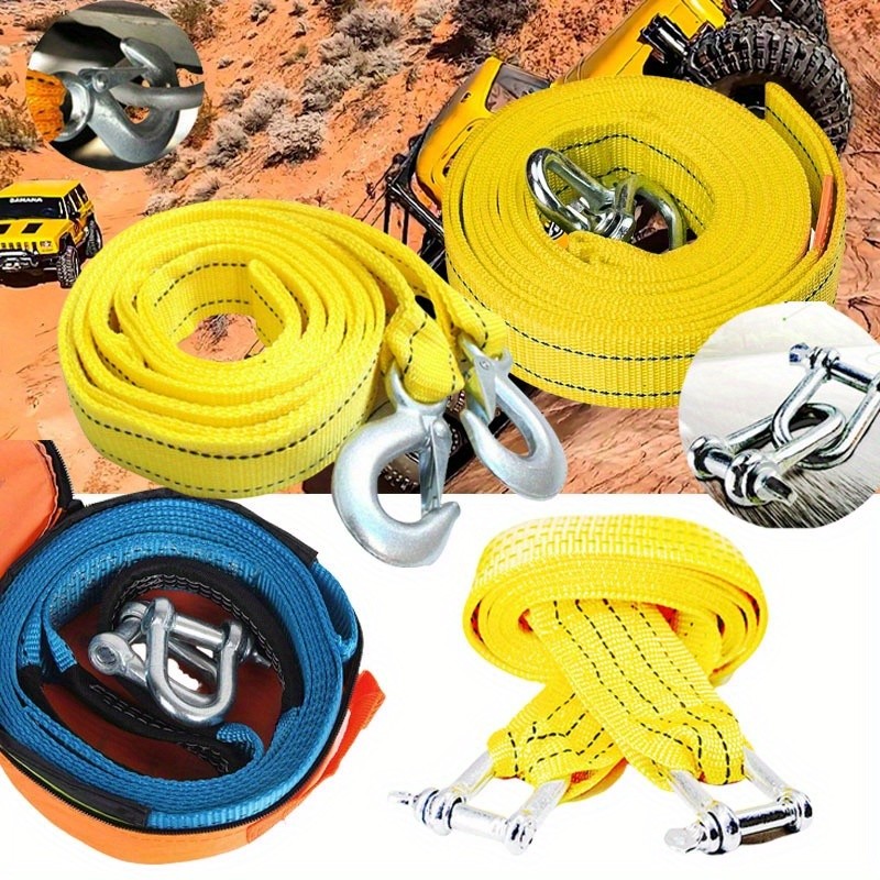 Cabo De Reboque Para Carro , 3/4/5m , Resistente 5/8 Toneladas , Corda Tração , Gancho De Águia/Em U , Van , Recuperação em Oferta na Shopee