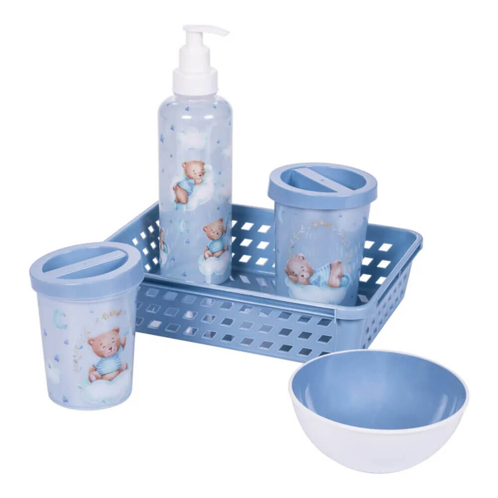 Kit Higiene Plasútil Menino - 5 Peças em Oferta na Shopee