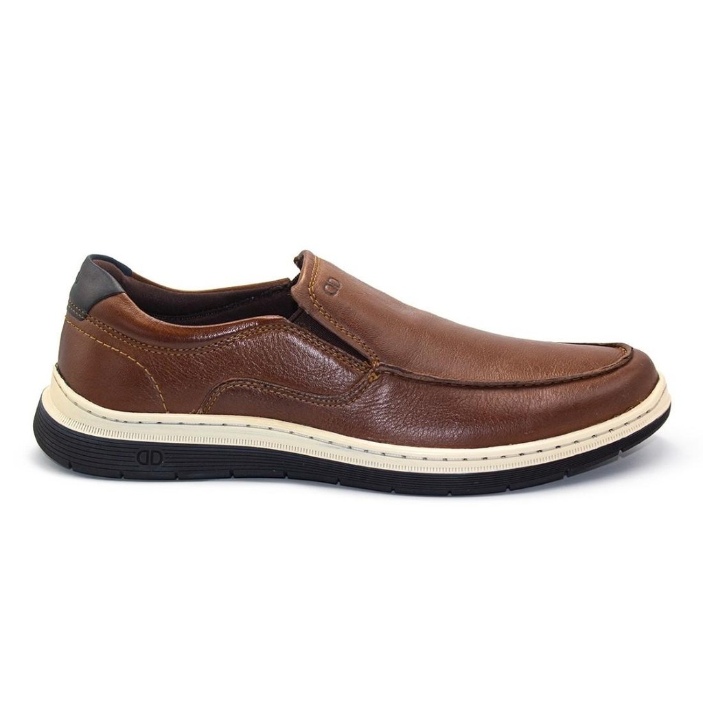 Sapatênis Democrata Masculino Easy Leave Couro Slip On Conforto Casual em Oferta na Shopee