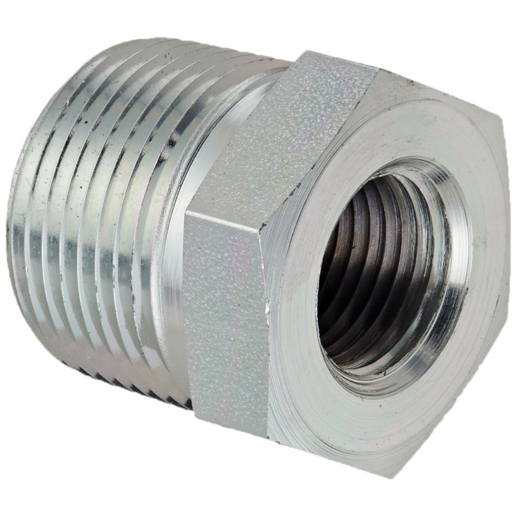 BUCHA REDUÇÃO CURTA 3/4 x 1/2 AÇO CARBONO 2083-8-6S HIDRAU MAQUINAS / ADAP HIDRÁULICO NPT MACHO X NPT FEMEA