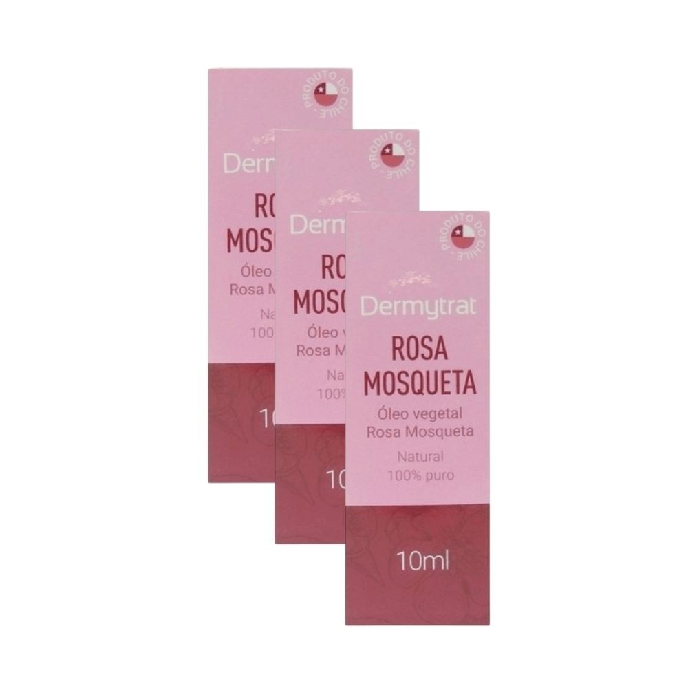 Kit Óleo de Rosa Mosqueta Dermytrat 10ml (3 unidades) em Oferta na Shopee