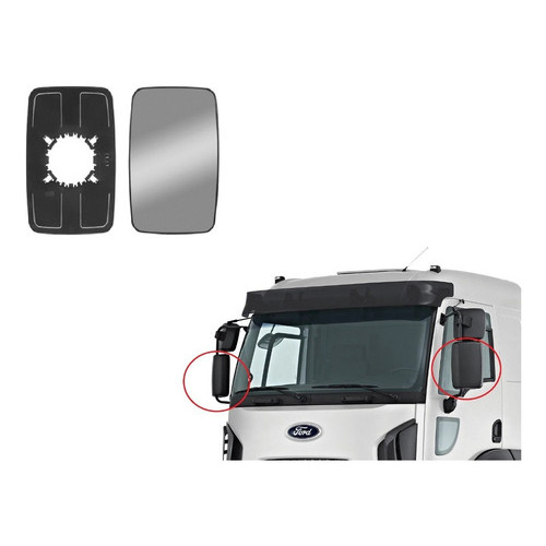 Lente Retrovisor Principal Ford Cargo 2429/2423/2242/2842