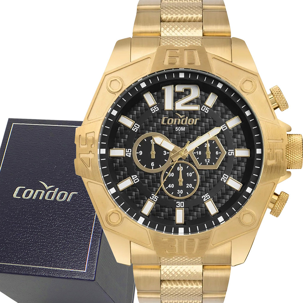 Relógio Condor Masculino Dourado 1 Ano De Garantia Analógico - Watches