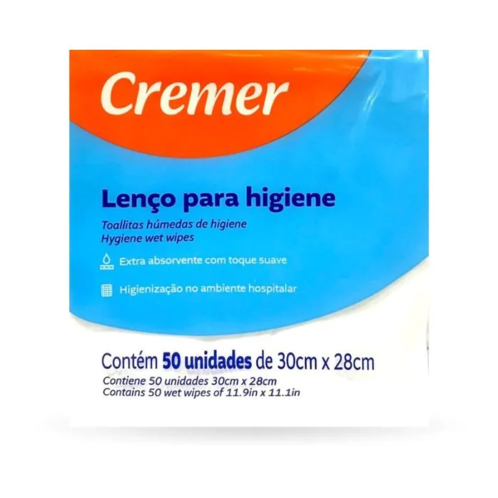 Lenços Para Higiene 50Unid Cremer Wipes