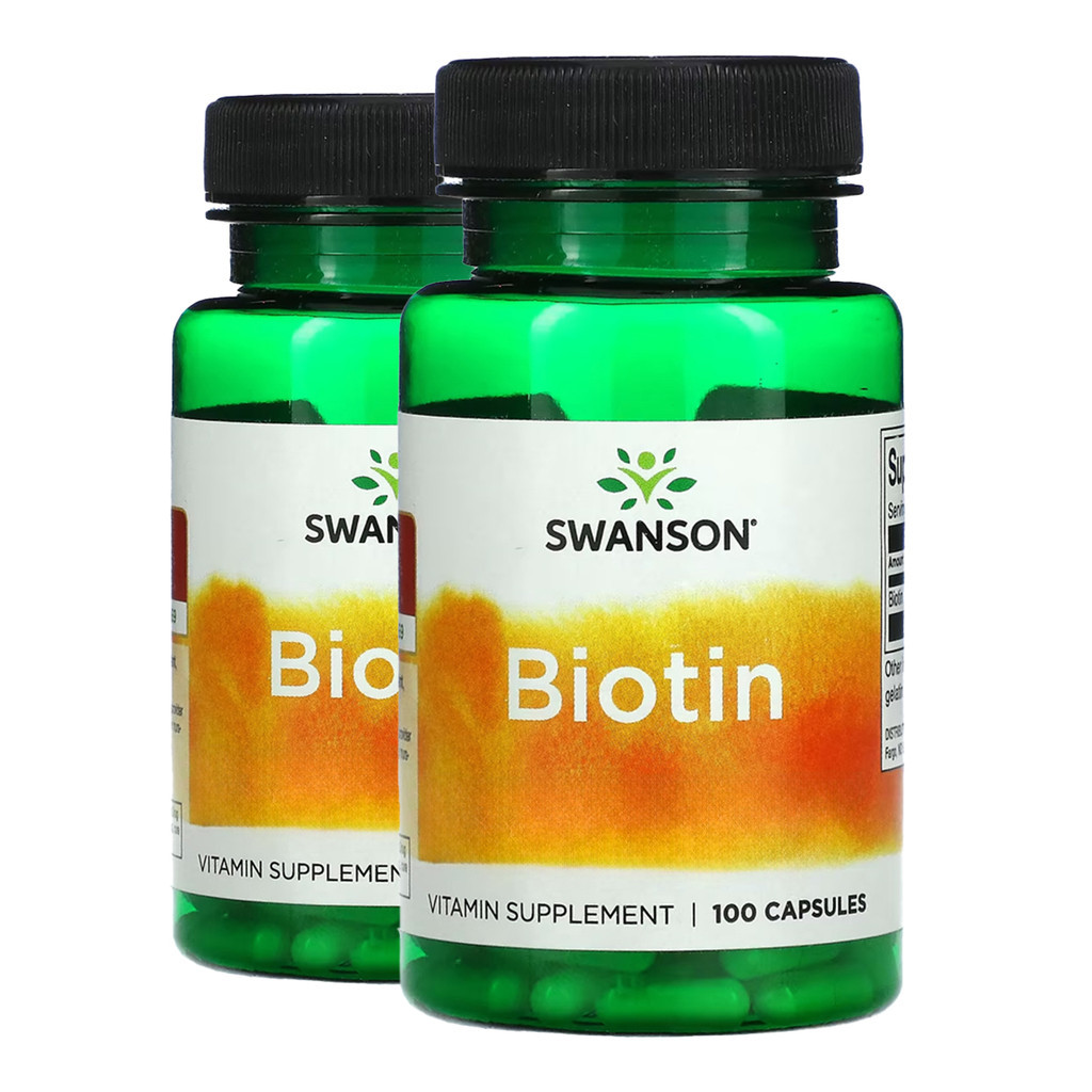 SWANSON KIT 2x Biotina 100 Cápsulas Made in Usa em Oferta na Shopee