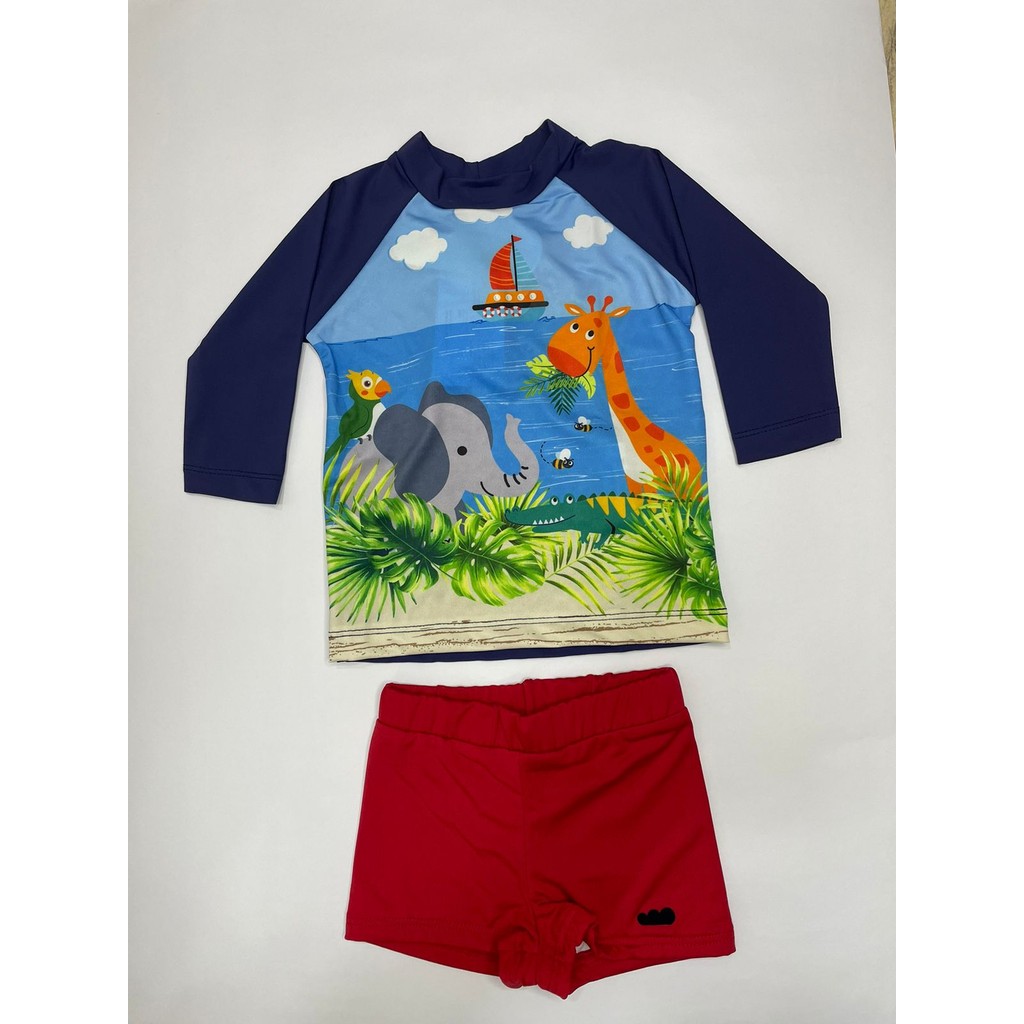 CONJUNTO MARLAN UV SURFISTA PRAIA SAFARI CAMISETA SUNGA