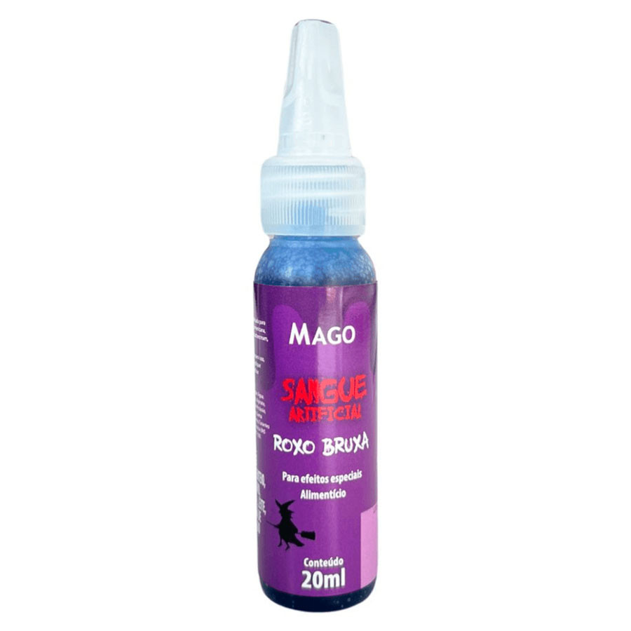 Corante Sangue Artificial Alimentício - Roxo - 20ml - 1 unidade - Mago - Rizzo