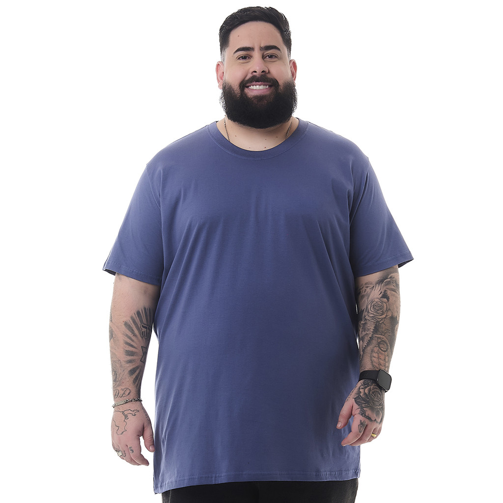 Camiseta Classic Basic Azul Jeans Knulu em Oferta na Shopee