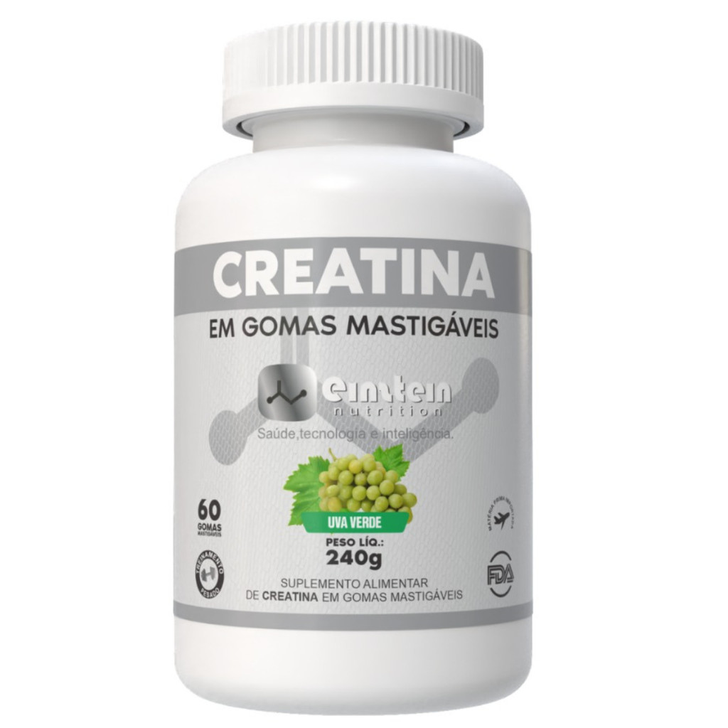 Creatina Gomas Sabor Uva Verde C/60 Creagummy Monohidratada em Oferta na Shopee