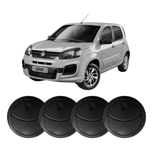 Kit Difusor Saída Ar Preto Fiat Uno Vivace 2013 2014 2015 em Oferta na Shopee