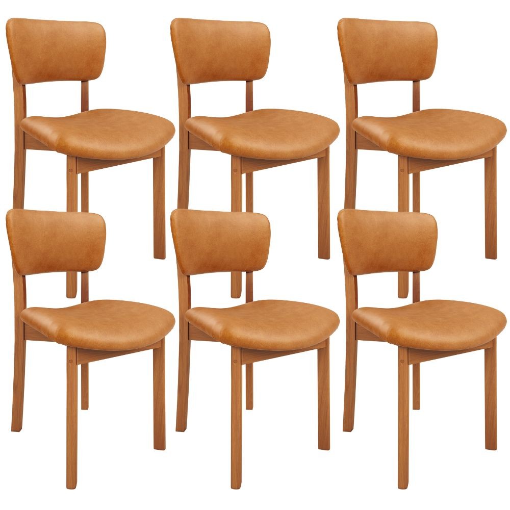 Kit 06 Cadeiras Para Sala de Jantar Cozinha Living Estofada Dara L02 Couríssimo Whisky - Lyam Decor em Oferta na Shopee