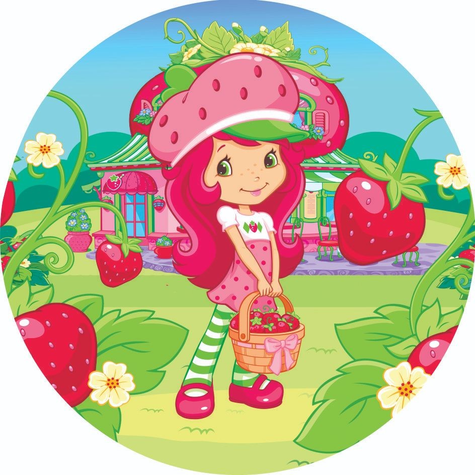 Capa Painel 50x50cm Aniversário Bebe Redondo Festa Tecido com Elástico Morangos Doce Desenho Menina em Oferta na Shopee