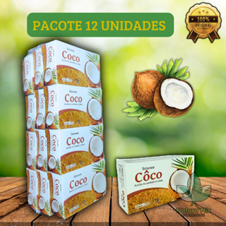 Sabonete de Côco barra 90g Aromed -  12 - 6 - 3 UN em Oferta na Shopee