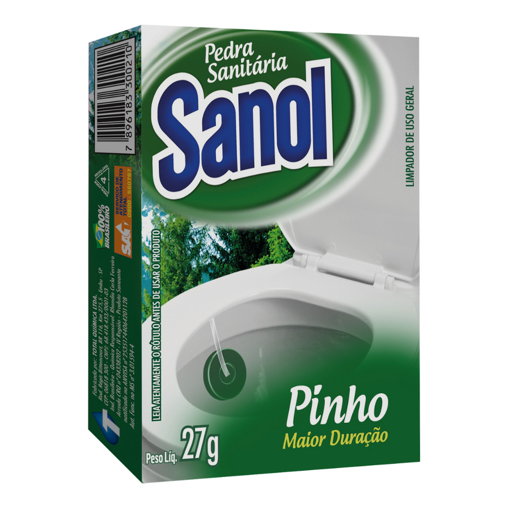 Pedra Sanitária Pinho 27 g Sanol em Oferta na Shopee