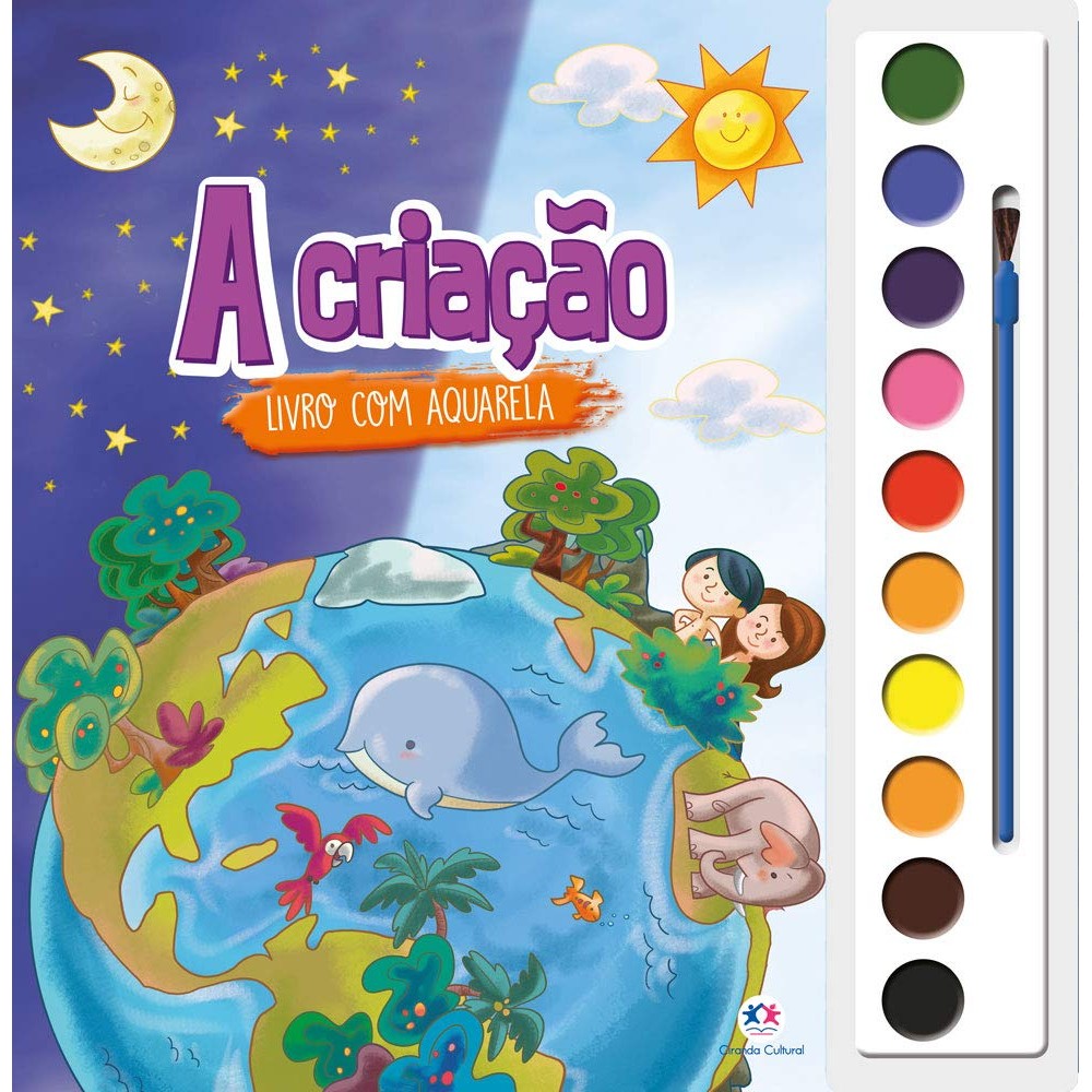 Livro A Criação - Livro Com Aquarela + Pincel em Oferta na Shopee
