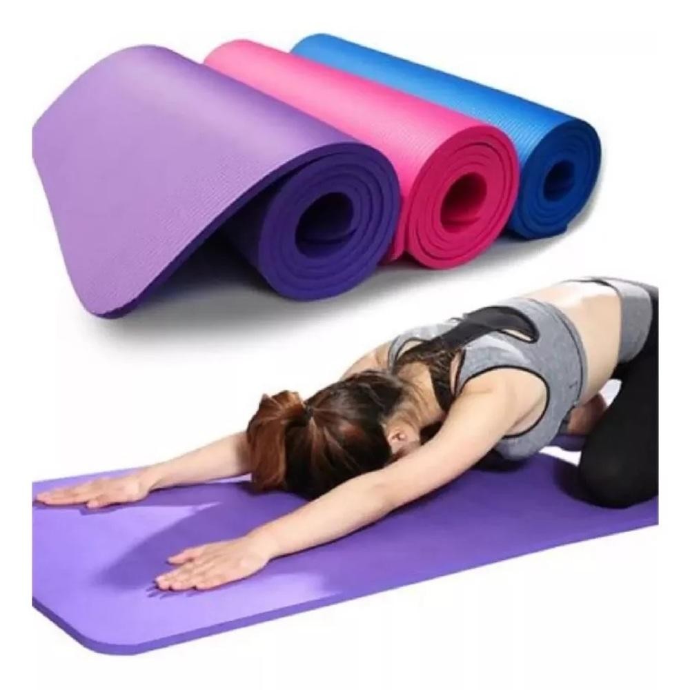 TAPETE YOGA MAT COLCHONETE ESTEIRA PILATES GINASTICA FITNESS ANTIDESLIZANTE