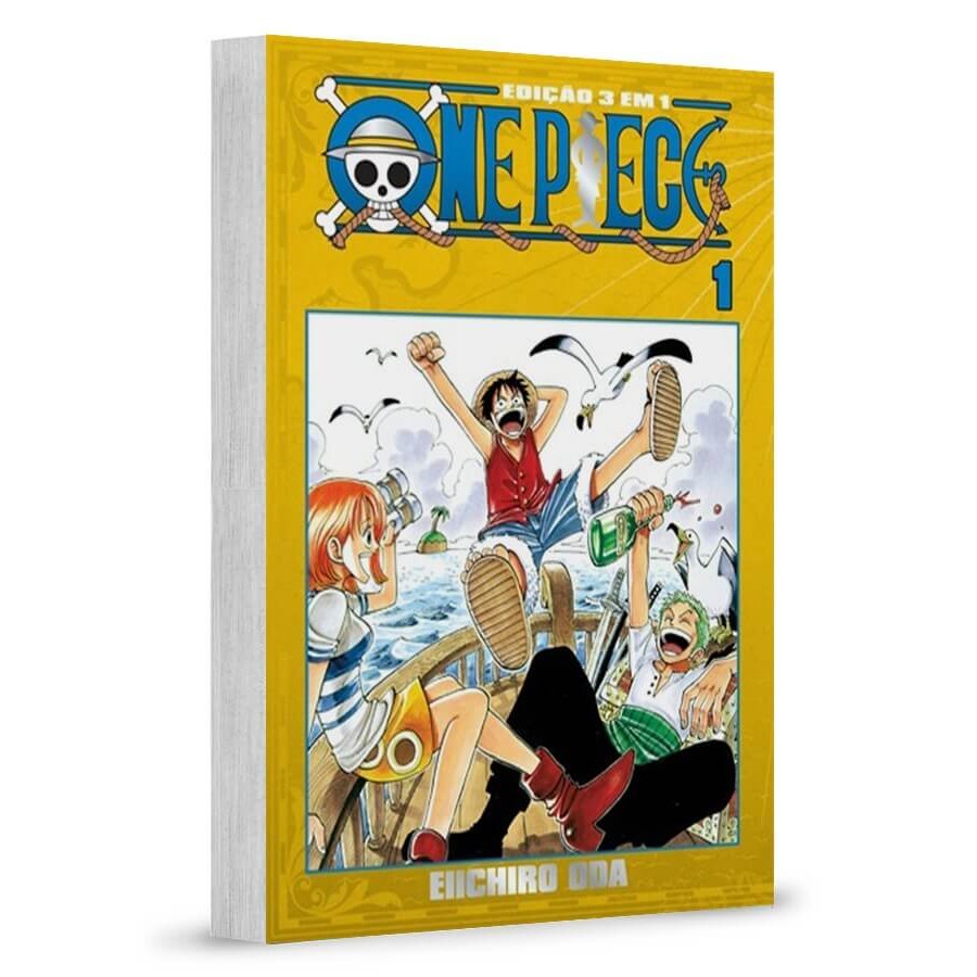 Mangá - One Piece 3 em 1 - 01 - Novo/Lacrado em Oferta na Shopee