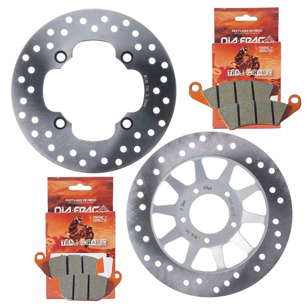 Kit Discos de Freio Xre 190 2016-2024 + Pastilhas Diafrag (Cerâmica) em Oferta na Shopee