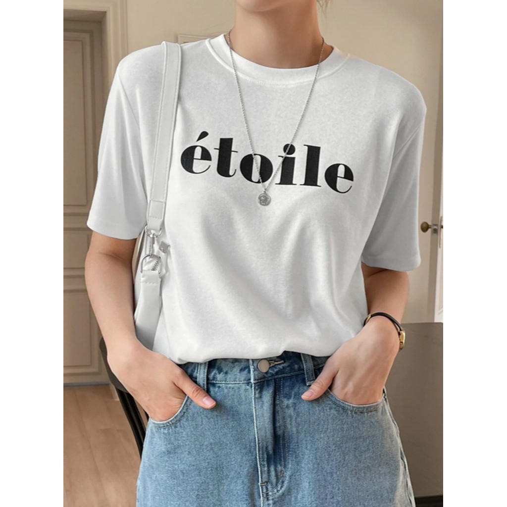 Blusa Old School Streetwear T Shirt Mulher Camisa Manga Curta Personalizada Estampa Estrela Frances