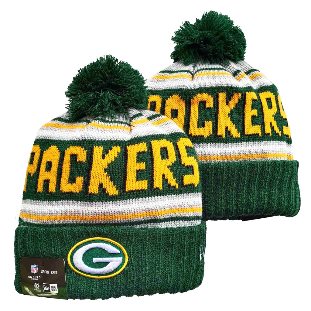 NFL GREEN BAY PACKERS Cap Quente Hairball Baggy Chapéu Gorros De Inverno Ao Ar Livre Bola Unisex Chapéus Da Forma De Rua