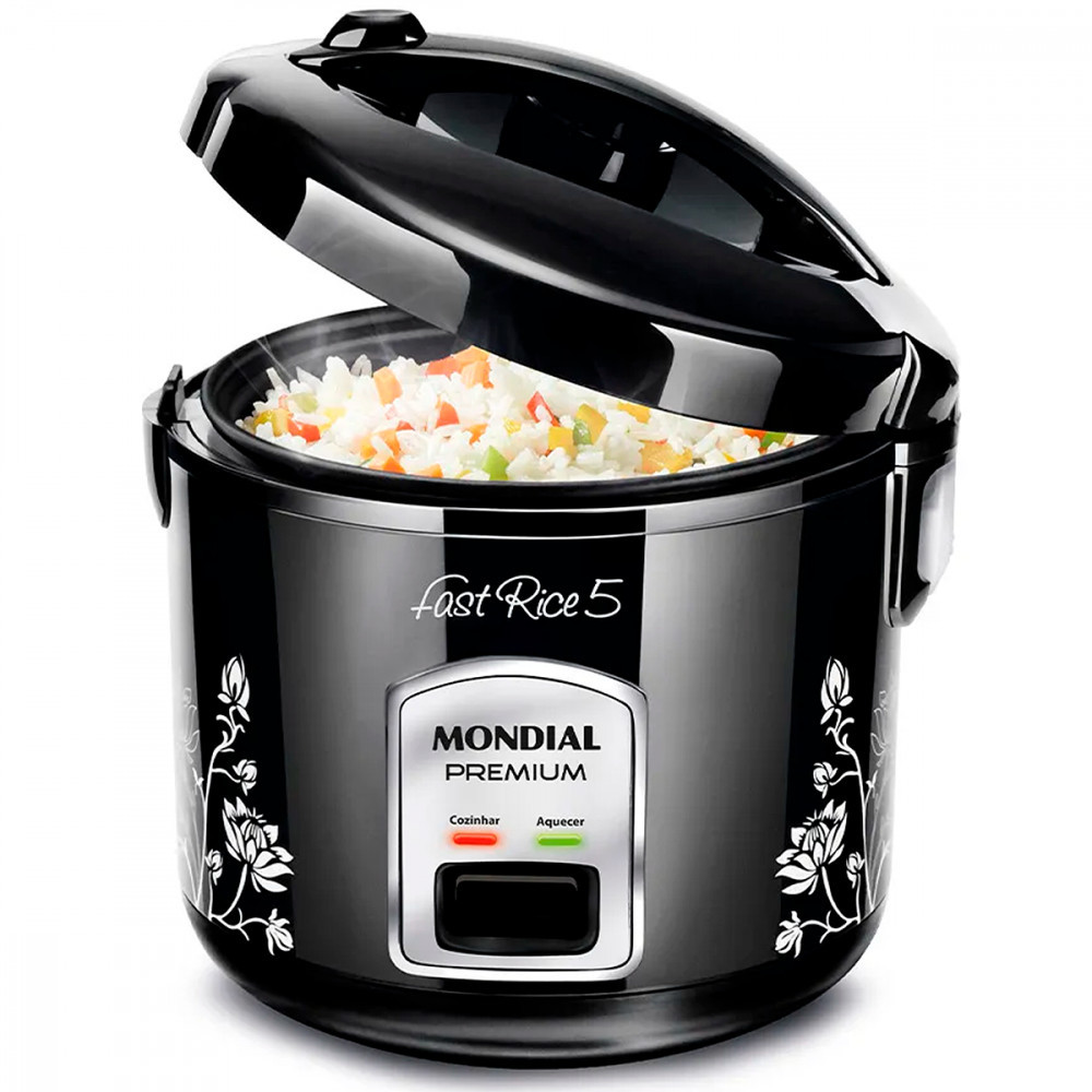 Panela de Arroz Elétrica Mondial Fast Rice 5 Premium 220V Preto - Home Appliances