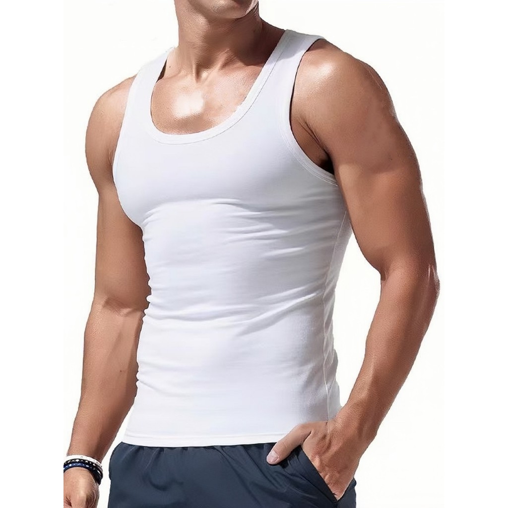 Regata Lisa 100% Algodão Masculina Malha 30,1 Penteada