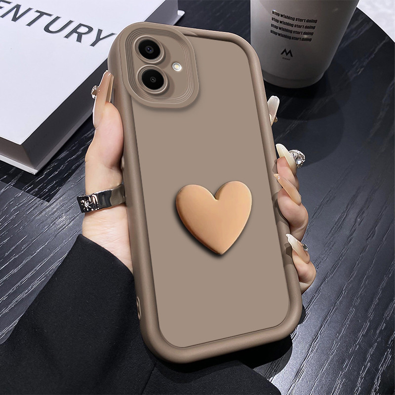 Para Samsung A06 A05S A14 A15 A16 A13 Capa Galaxy A36 A35 A34 A25 A12 A05 M05 F05 DIY 3D Love Heart Caixa De Telefone Pa