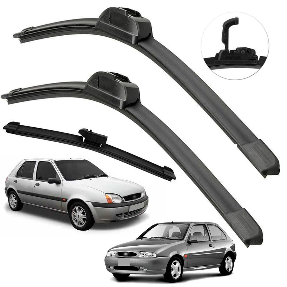 Kit 3 Palheta Parabrisa Dianteira e Traseira Fiesta 1996 até 2007 19p 19p 16e em Oferta na Shopee