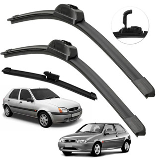 Kit 3 Palheta Parabrisa Dianteira e Traseira Fiesta 1996 até 2007 19p 19p 16e em Oferta na Shopee