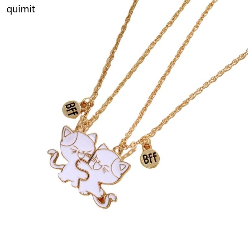 QUIM Conjunto Colar Amizade 2 Pacotes , Pingentes Gatos , Colares Pingente Para Amigo