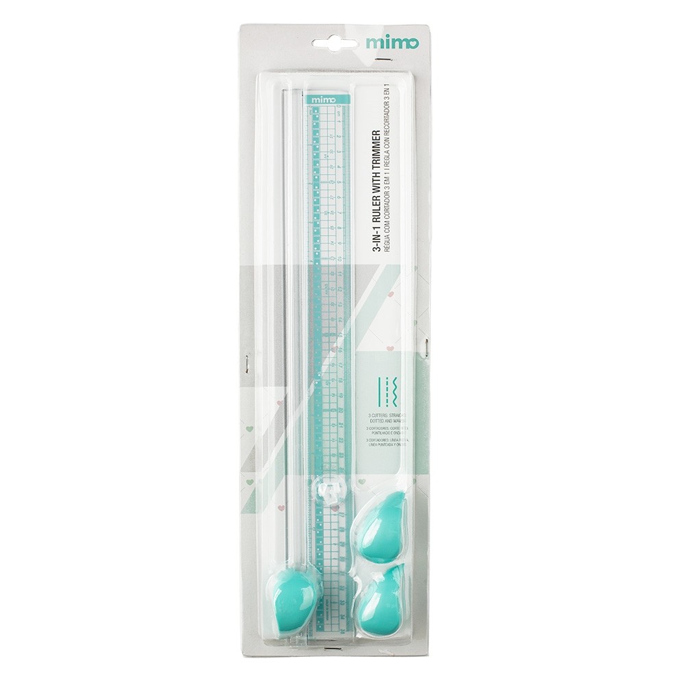 Régua com Cortador 3 em 1 Mimo - 05969