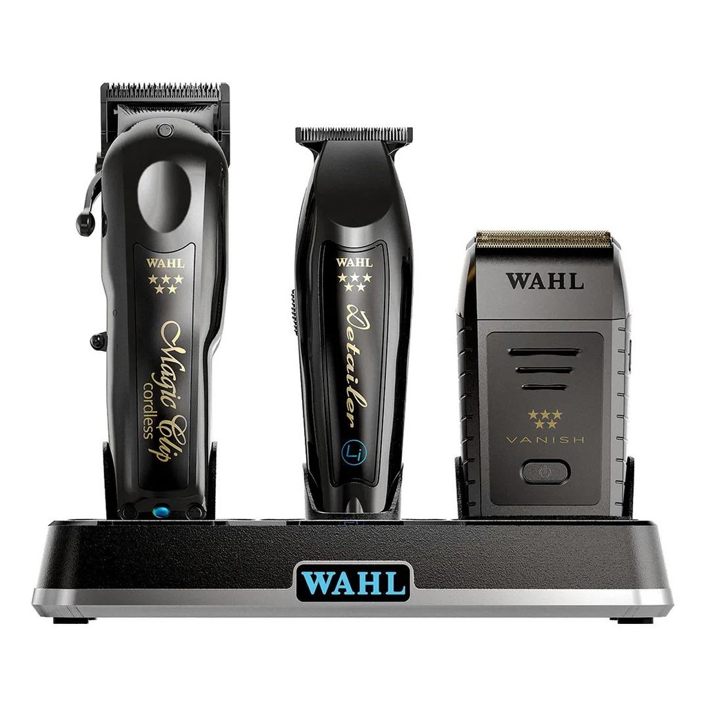 Combo Barber Combo Wahl +Vanish Bivolt+ Base De Carregamento