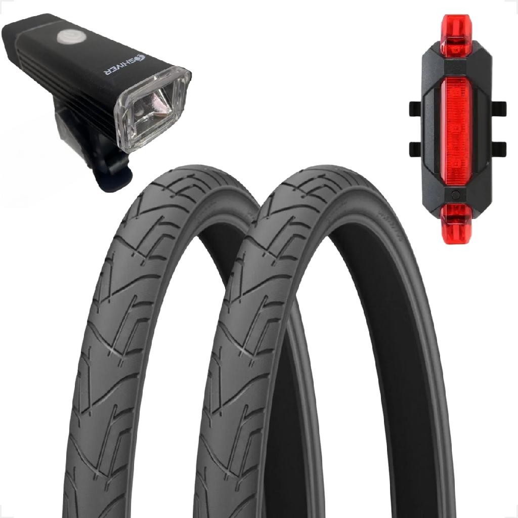 Par Pneu Bicicleta Praieiro Levorin Aro 26 X 1.95 Slick Bike Passeio Balão urbano arame + Brindes