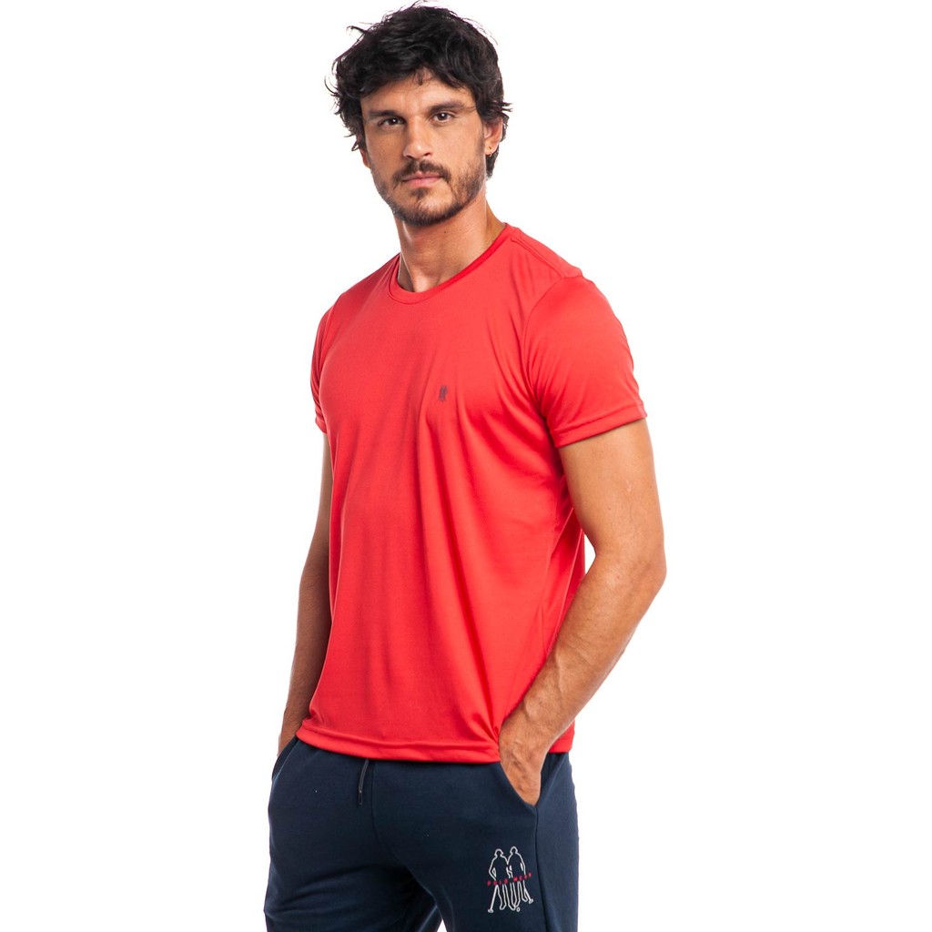 Camiseta Masculina Pw Sports Lisa Polo Wear Vermelho Médio - Men Clothes
