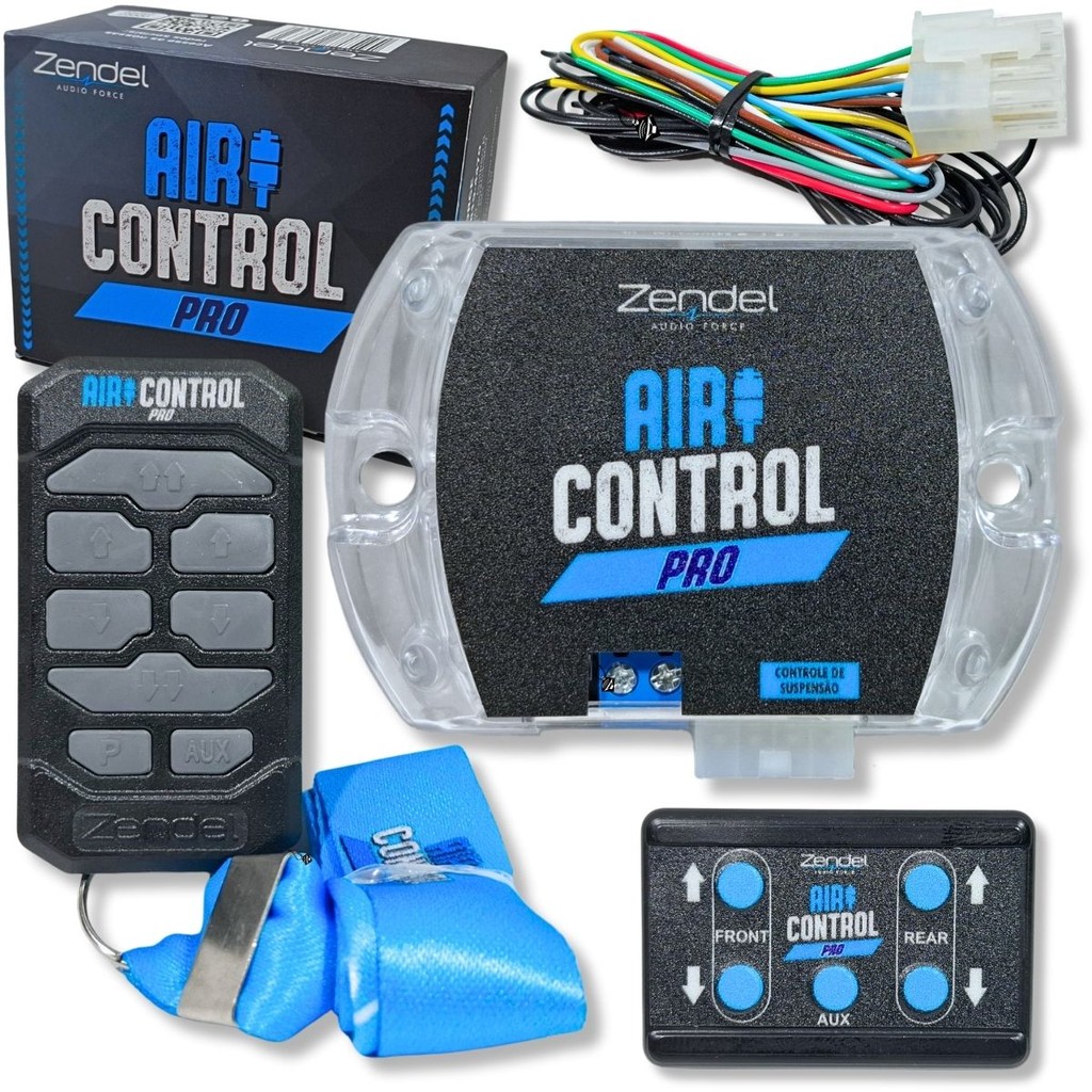 CONTROLE SUSPENSÃO A AR CENTRAL AIR CONTROL LONGA DISTANCIA PRO 8 AUX ZENDEL ZD-AIR-P