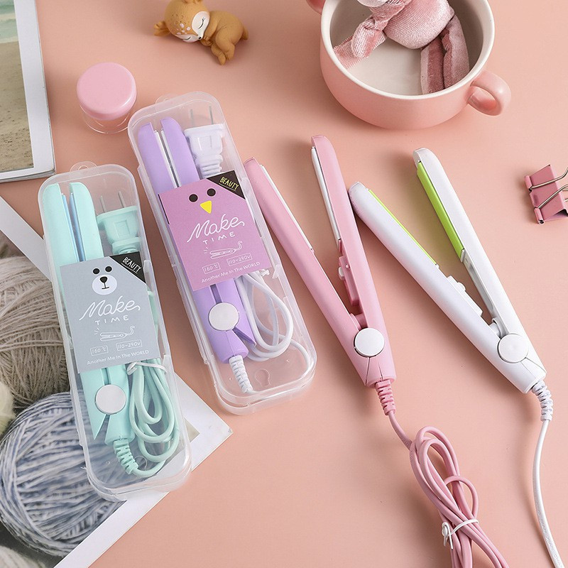 Mini Chapinha Prancha De Cabelo Pequena Portátil Chapinha Profissional Com Case Transporte Bivolt em Oferta na Shopee