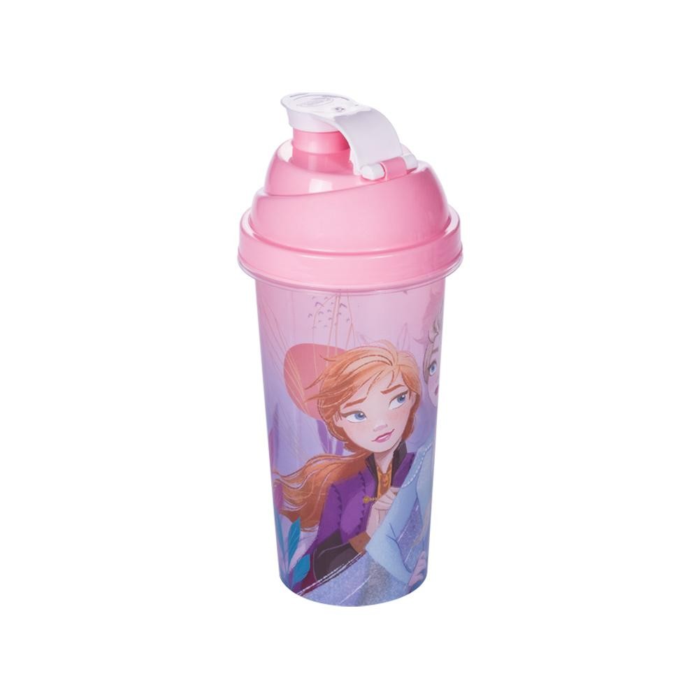 Shakeira de Plástico 580ml com Misturador Frozen Plasutil - Home & Living