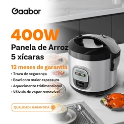 Gaabor Panela Elétrica Capacidade Pequena de 1,8L Multifuncional Pode Cozinhar 1 Tigela de Arroz RC-20M01A