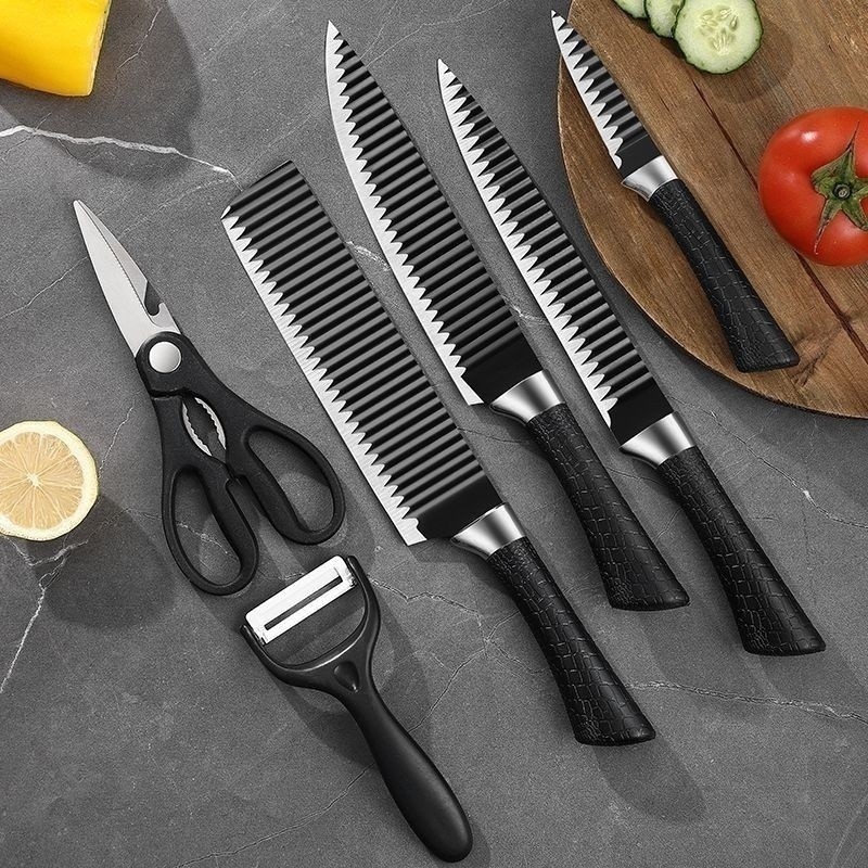 Imagem Kit de Facas Churrasco Profissional Antiaderente 6 Peças