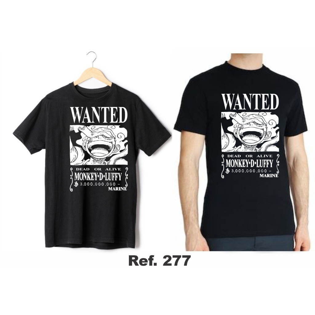 Camisa Camiseta 100% Algodão Unisex Geek Anime One Piece Luffy Gear 5