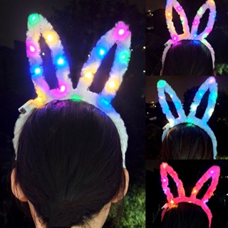 1 Peça Argola De Cabelo Com Orelha De Coelho LED Luminosa Faixa Para Festa Que Brilha No Escuro Meninas em Oferta na Shopee