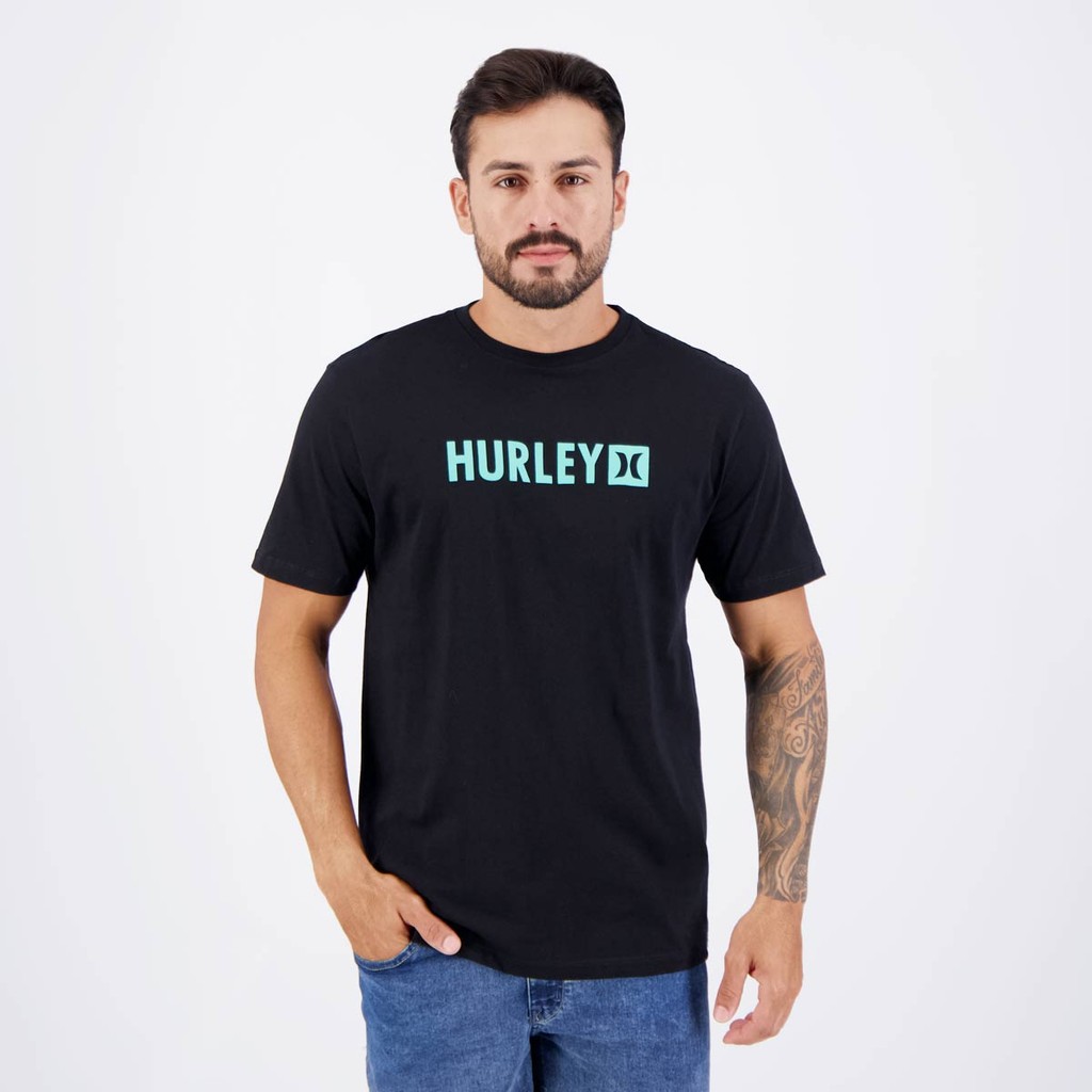 Camiseta Hurley Square Preta em Oferta na Shopee