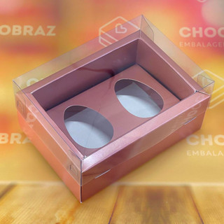 5 CAIXAS OVOS DE PASCOA DEGUSTACAO C/MOLDURA 2X50G ROSE - PASCOA ESSENCIAL 5310  (PÁSCOA IDEIA 2025) em Oferta na Shopee