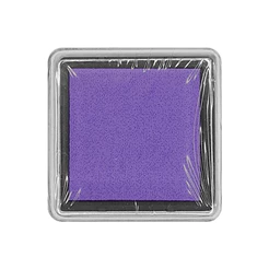 Almofada para Carimbo em Plástico e Espuma - Carimbeira Lilás 2,5x2,5cm - 01 Unidade - Rizzo