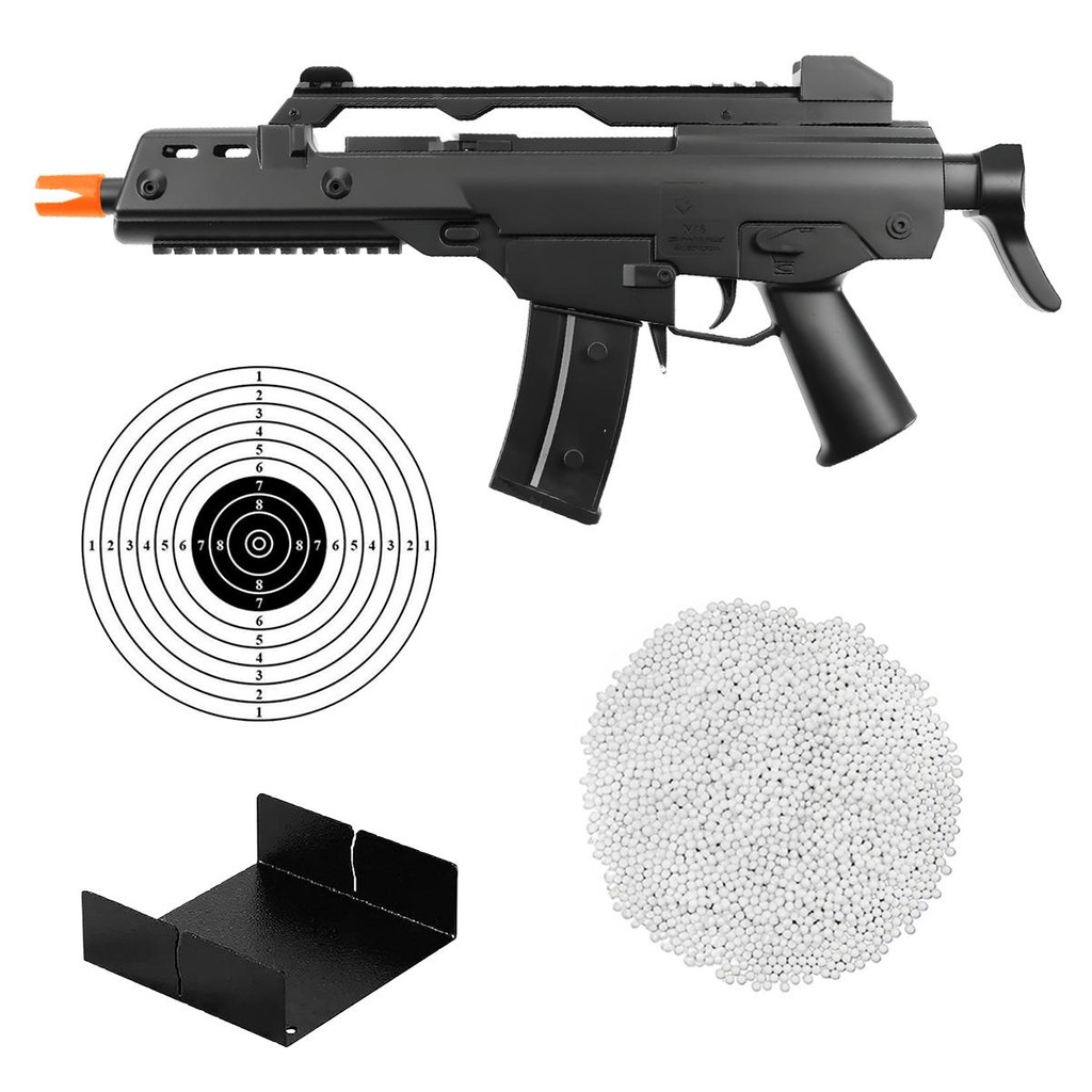 Kit Rifle AirSoft G36C M48F Spring 6mm Preta - Double Eagle + 2000 Esferas 0.12 + Alvo + Porta Alvo em Oferta na Shopee